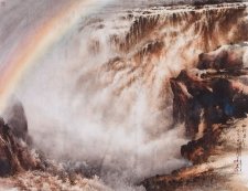 M015 黃磊生---虹影濤聲 FURIOUS BILLOWS 2006年丙戌 145x185cm